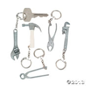 Metal Tool Key Chains<br>1 dozen